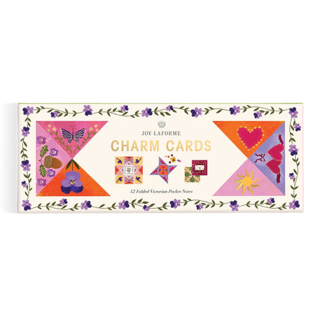 Galison Joy Laforme Charm Cards, 12 cards, 90 Pieces of Confetti