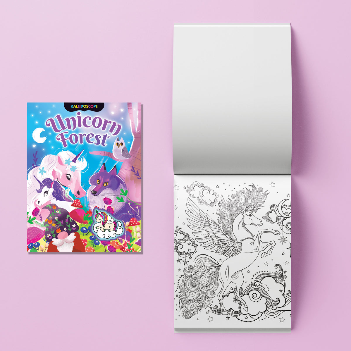 Hinkler: Kaleidoscope Colouring Kit - Unicorn Forest