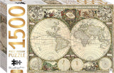 Mindbogglers Gold 1500pc Jigsaw Puzzle - Vintage World Map