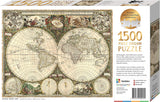 Mindbogglers Gold 1500pc Jigsaw Puzzle - Vintage World Map