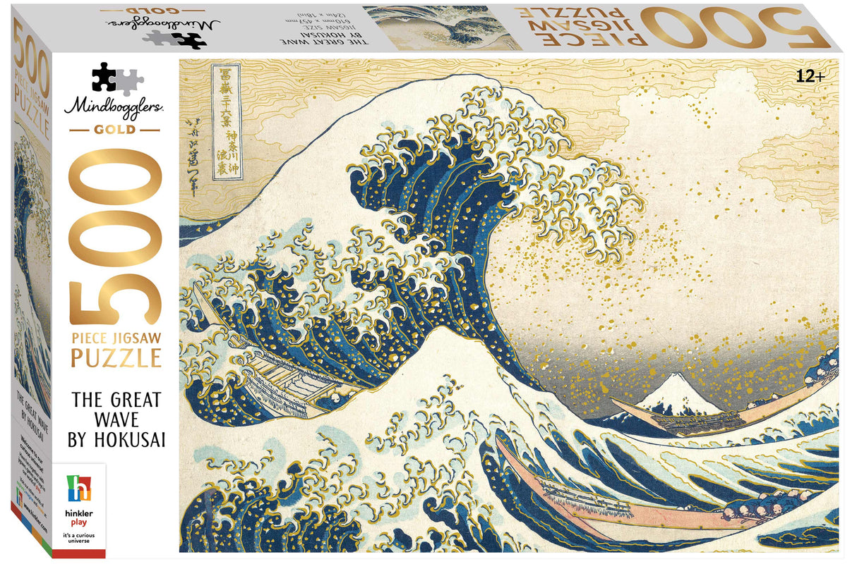 Mindbogglers Gold 500pc Jigsaw Puzzle - The Great Wave