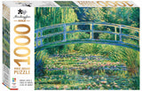 Mindbogglers Gold 1000pc Jigsaw Puzzle - Bridge Over a Pond of Water Lilies