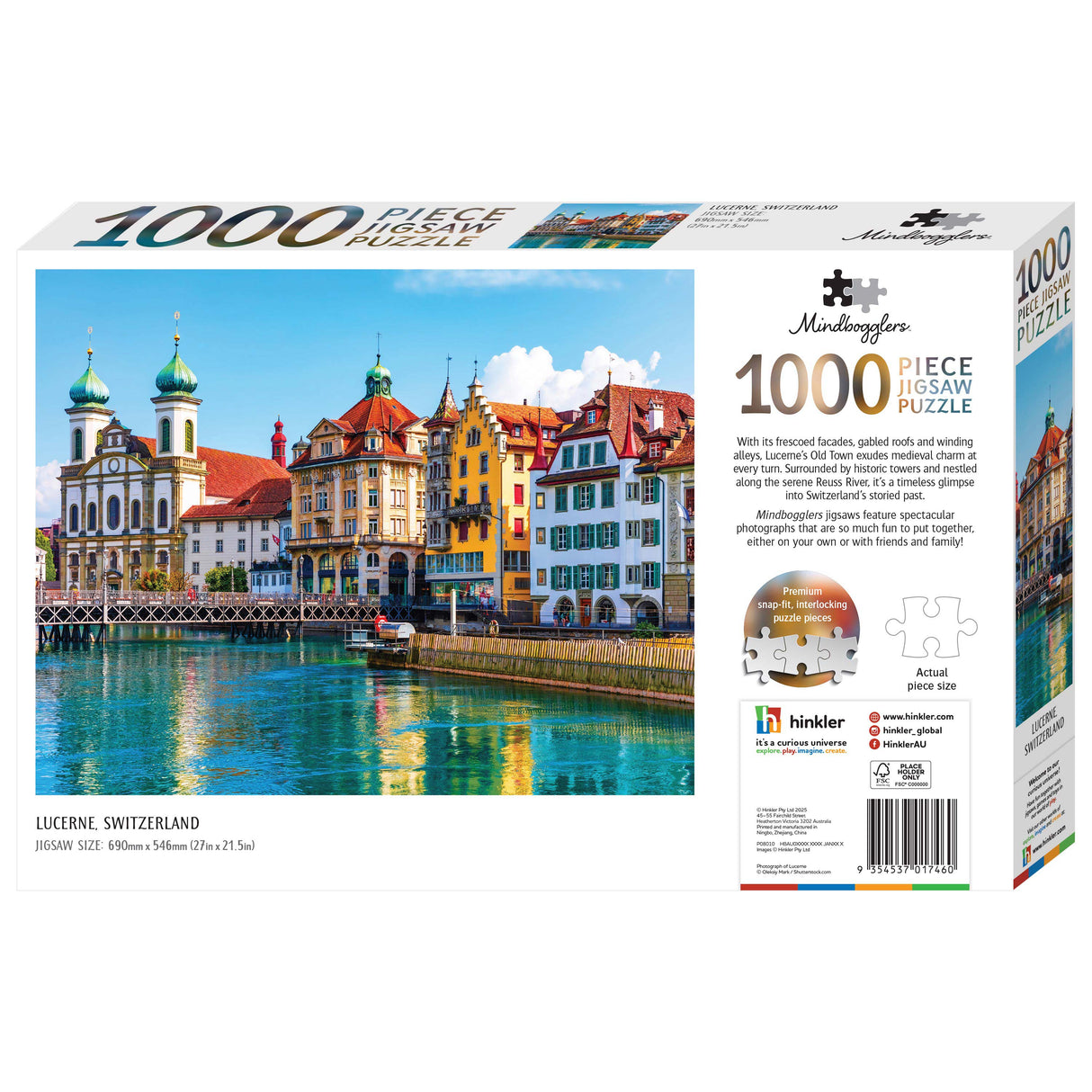 Mindbogglers 1000pc Jigsaw Puzzle - Lucerne Switzerland