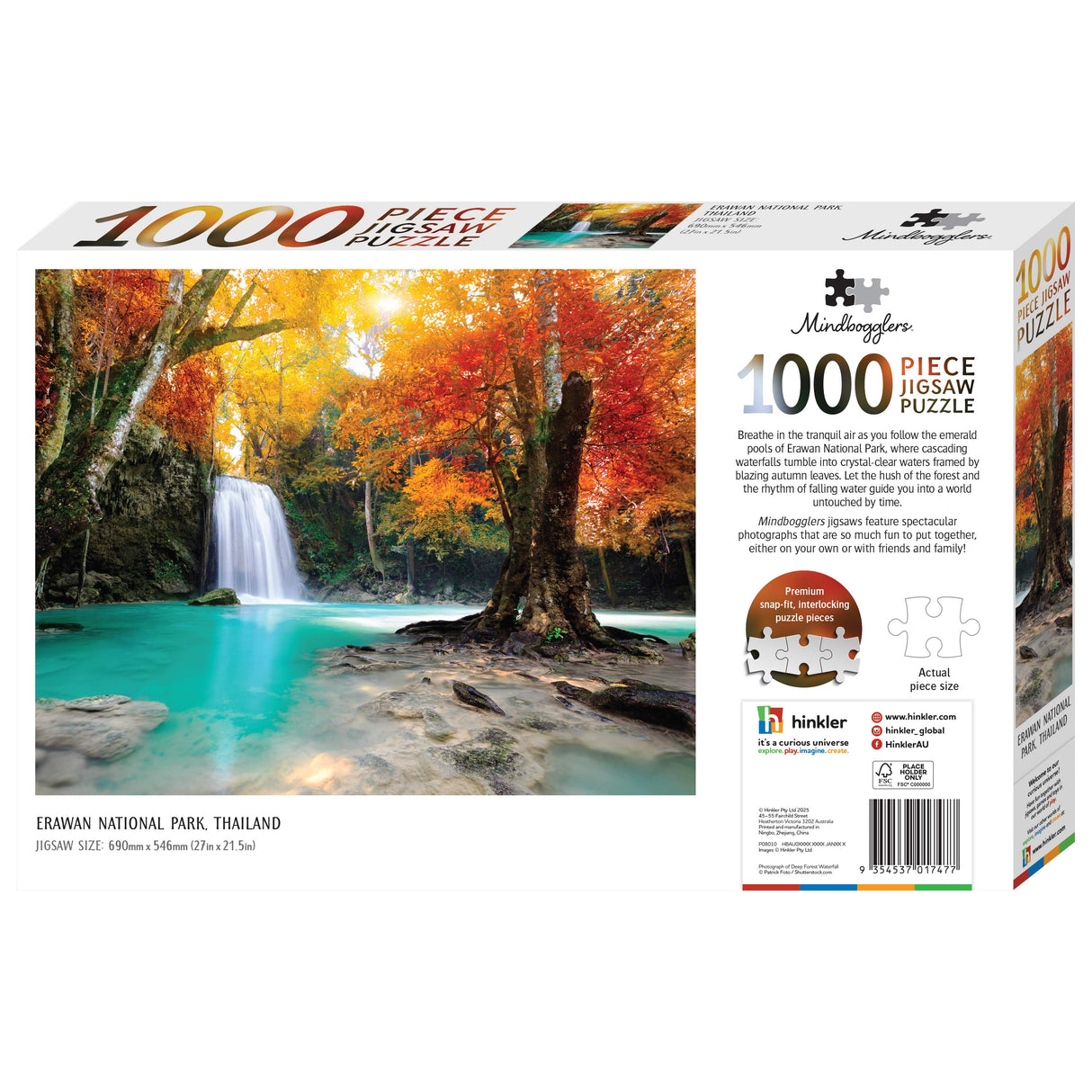 Mindbogglers 1000pc Jigsaw Puzzle - Erawan National Park Thailand