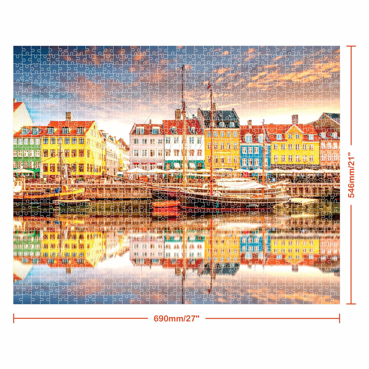 Mindbogglers 1000pc Jigsaw Puzzle - Nyhavn Copenhagen Denmark