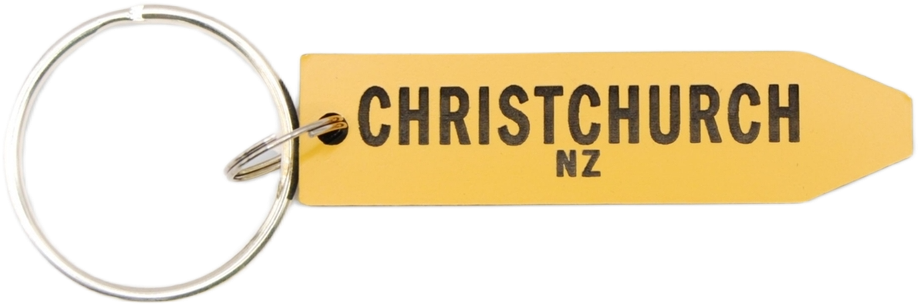 Ian Blackwell: Give Me A Sign Keyring - Christchurch