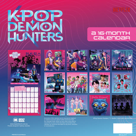 K-Pop Demon Hunters Calendar 2026