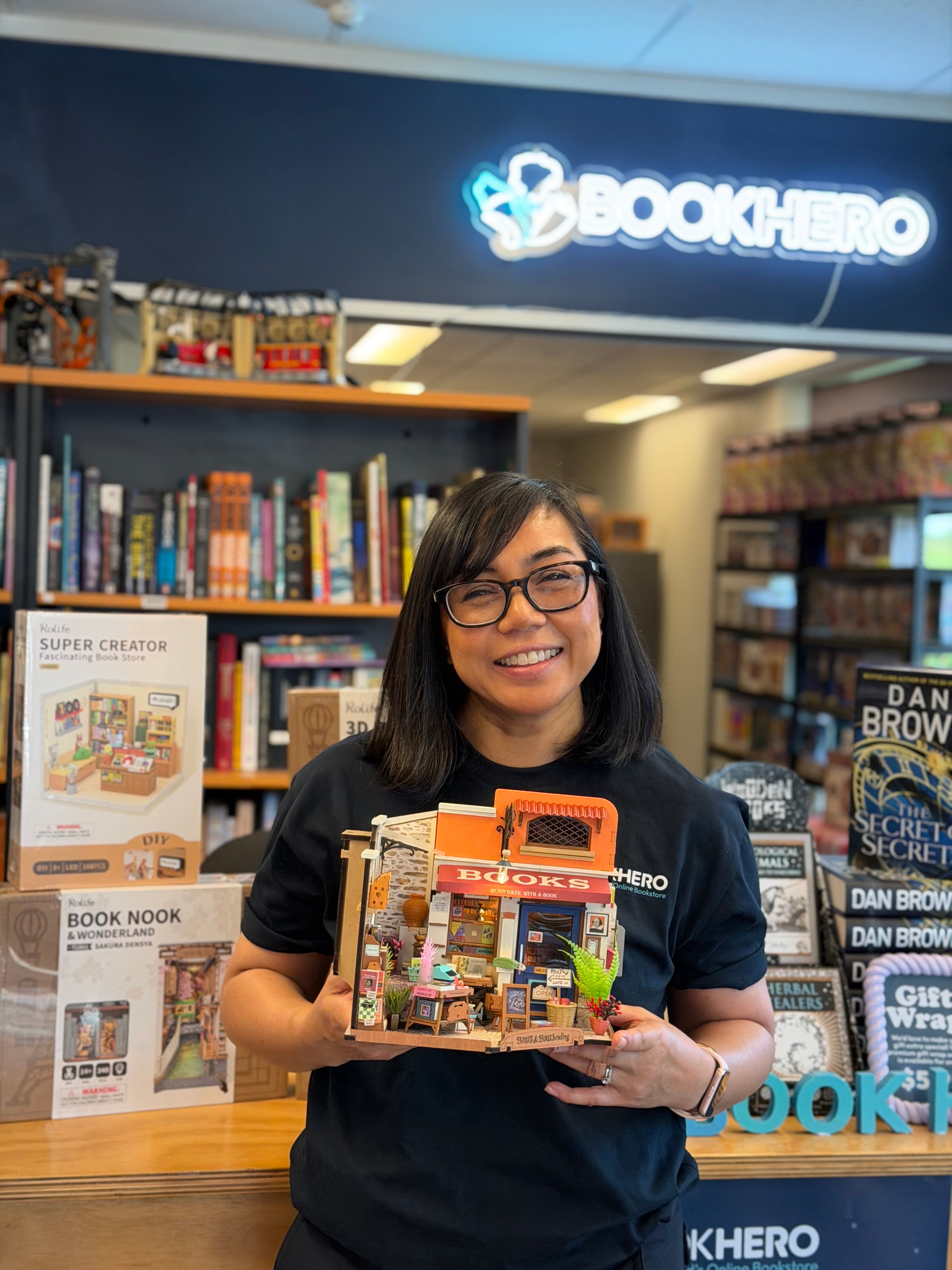 Book shelves and reading space