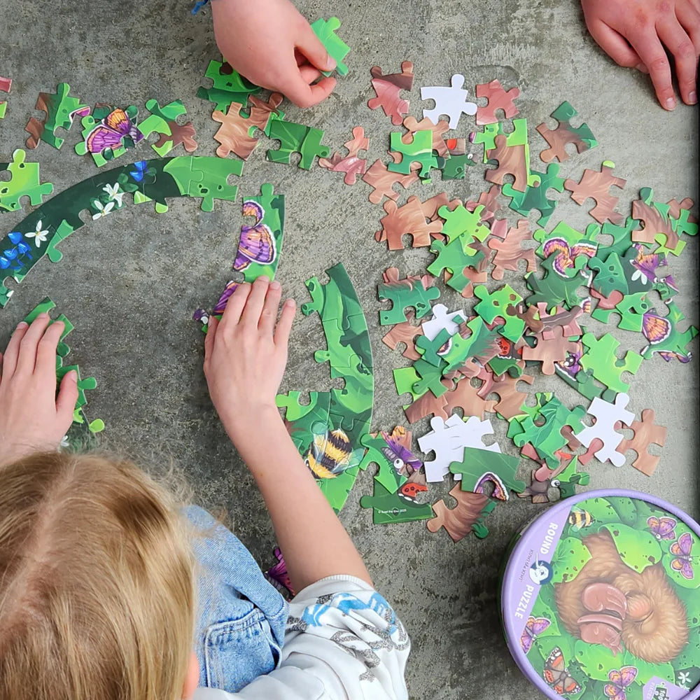 Kiwi Chick Nap Round Puzzle - 100 Piece