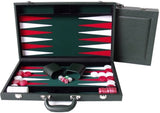Dal Rossi: 15" Green PU Leather Backgammon Set