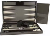 Dal Rossi: 18" Carbon Fibre Finish Backgammon Set