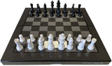 Dal Rossi: 16" Carbon Fibre Finish Folding Chess Set