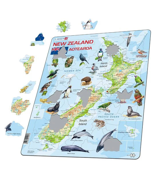 Map of New Zealand - Frame Tray Puzzle