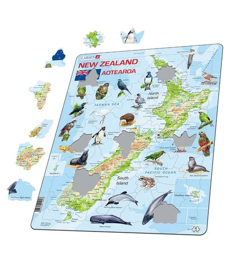 Map of New Zealand - Frame Tray Puzzle