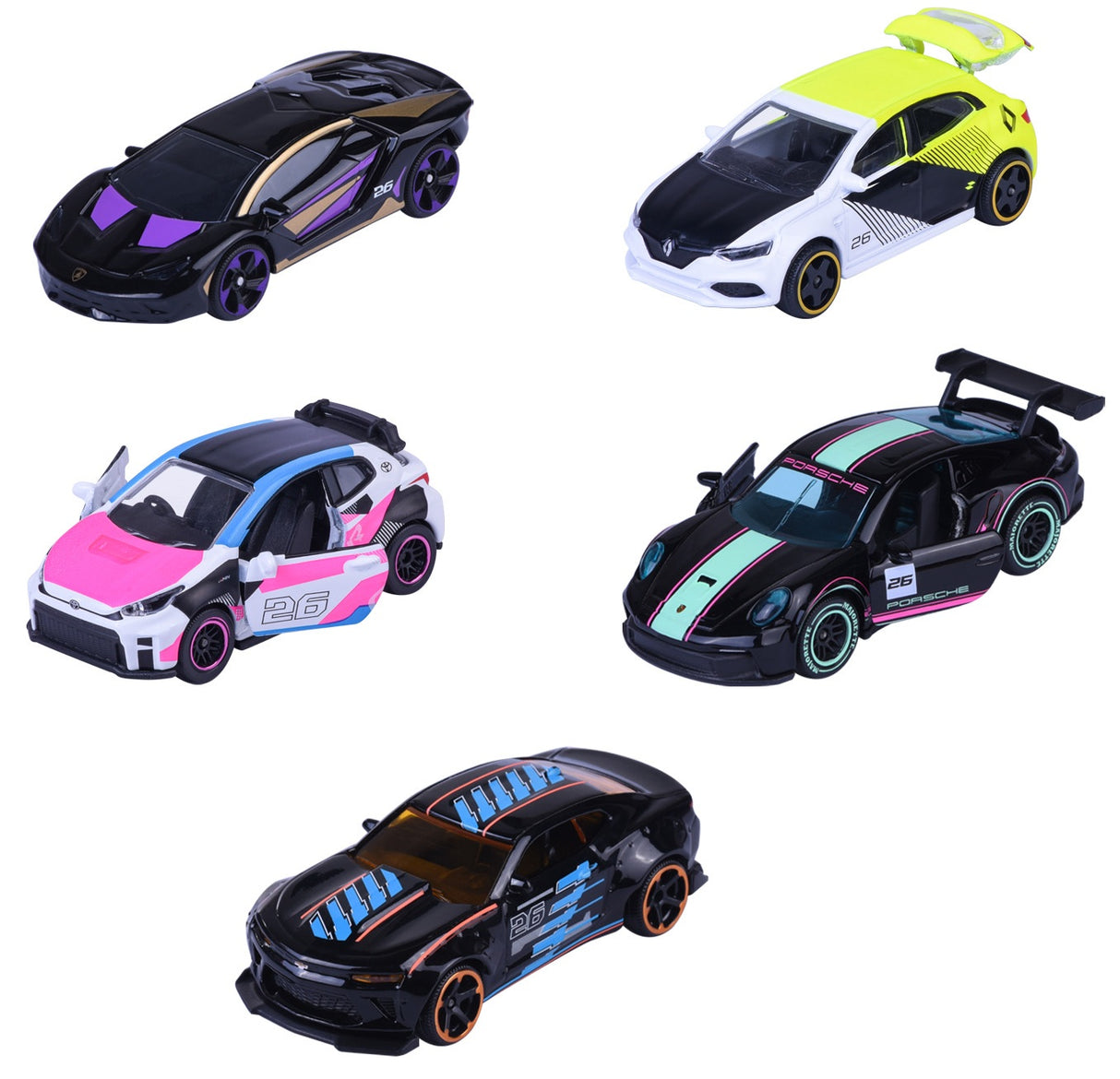 Majorette: Neon Racer - 5 Piece Gift Pack