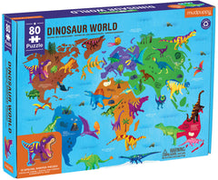 Mudpuppy: Dinosaur World Geography - 80pc Puzzle