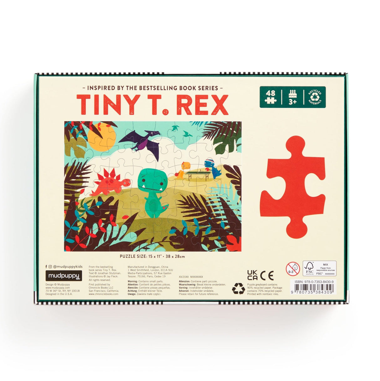 MudPuppy: Tiny T. Rex Puzzle - 48pc