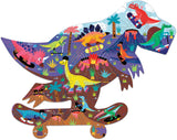 MudPuppy: Jurassic Skatepark Shaped Scene Puzzle - 75pc