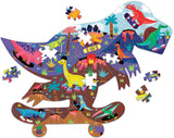MudPuppy: Jurassic Skatepark Shaped Scene Puzzle - 75pc