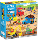 MudPuppy: Construction Site Floor Puzzle with Shaped Pieces - 25 Piece