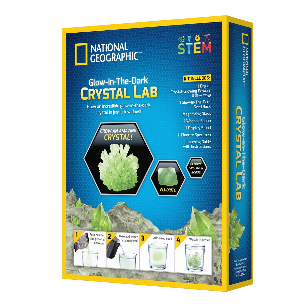National Geographic Green Glow-in-the-dark Crystal Growing Lab