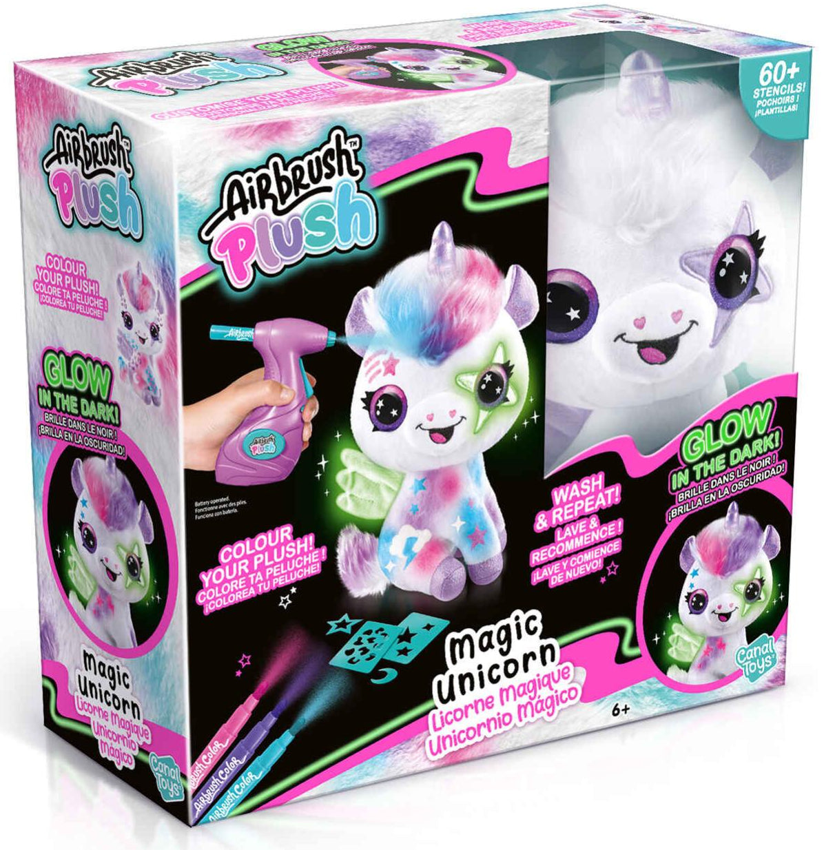 Style 4 Ever Airbrush Plush Glow-In-The-Dark Unicorn
