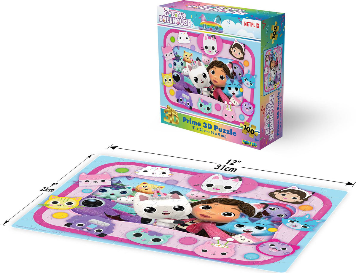 Prime 3D: 100pc 3D Puzzle - Universal Gabby's Dollhouse