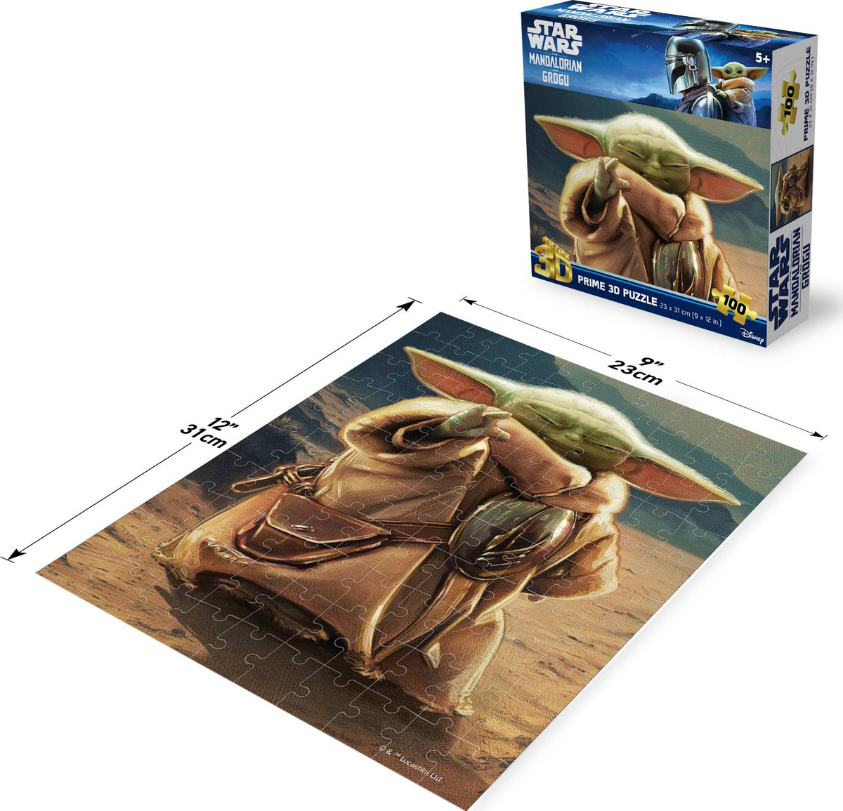 Prime 3D: 100pc 3D Puzzle - The Mandorian & Grogu Movie