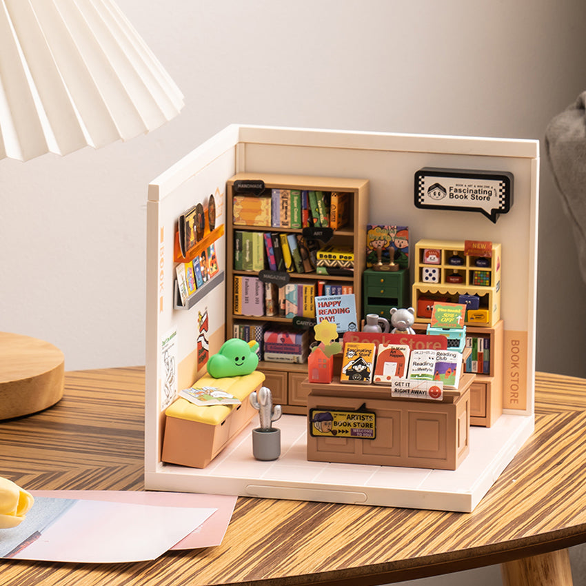 Rolife Fascinating Book Store DIY Miniature Puzzle - (DW004)