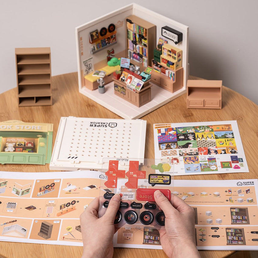 Rolife Fascinating Book Store DIY Miniature Puzzle - (DW004)