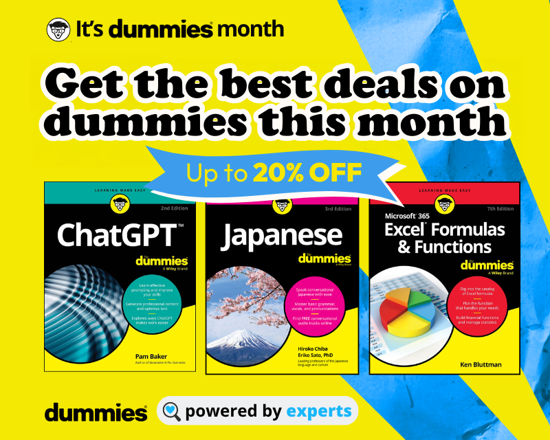 Save up to 20% off Dummies Books!