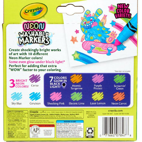 Crayola Neon Markers Broadline 10 Pack