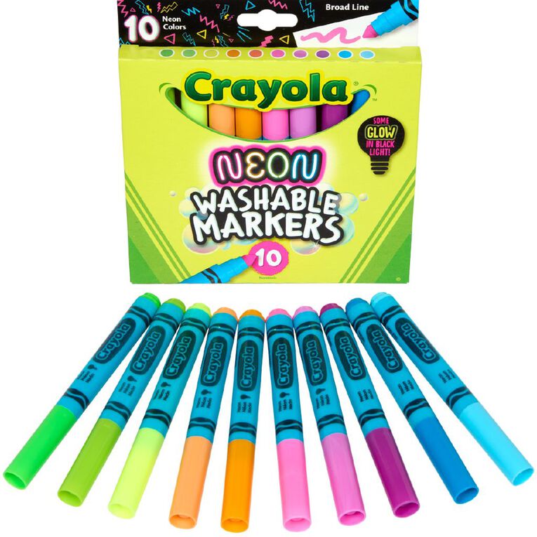 Crayola Neon Markers Broadline 10 Pack