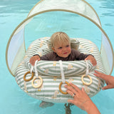 Sunnylife: Interactive Baby Float Duck - Sage Stripe