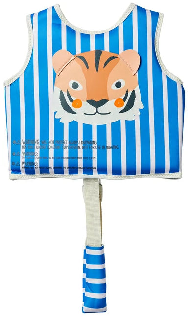 Sunnylife: Float Vest 1-2 Years Tino the Tiger - Blue