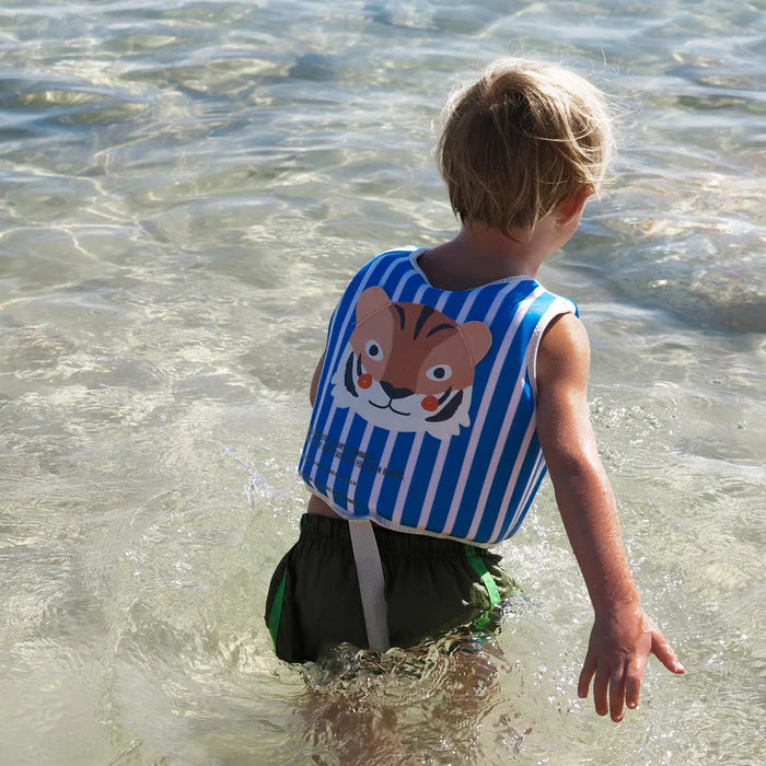 Sunnylife: Float Vest 2-3 Years Tino the Tiger - Blue