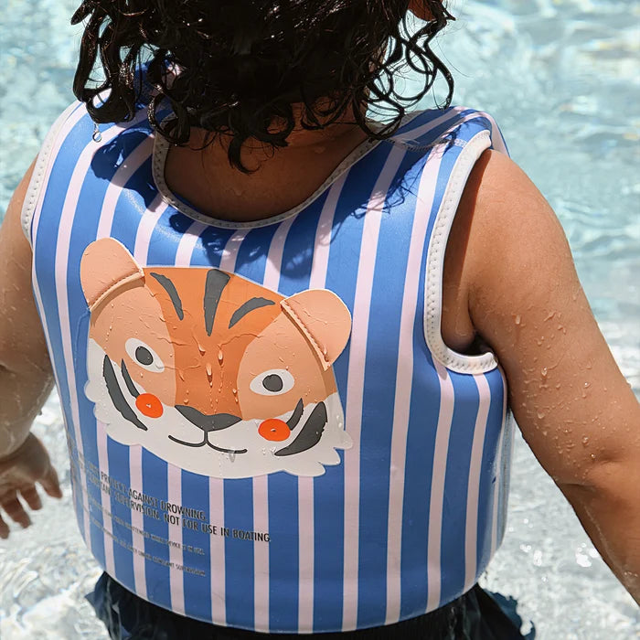 Sunnylife: Float Vest 3-6 Years Tino the Tiger - Blue