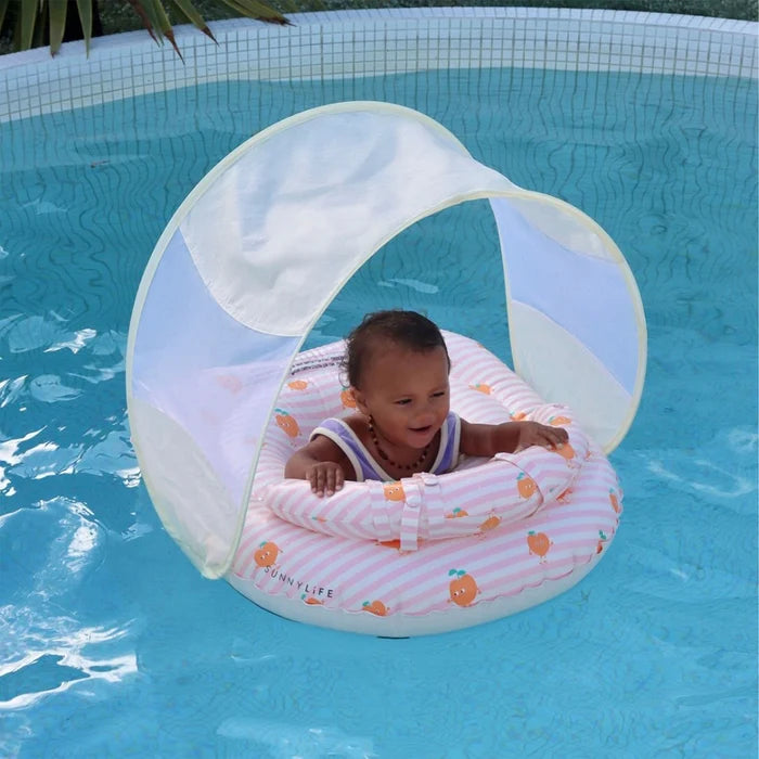 Sunnylife: Interactive Baby Float Poppy the Peach - Pink Stripe
