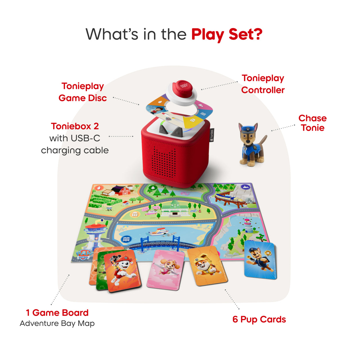 tonies: Toniebox 2 Sunset Red Play Set - Paw Patrol Chase