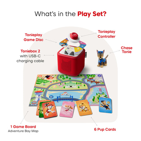 tonies: Toniebox 2 Sunset Red Play Set - Paw Patrol Chase