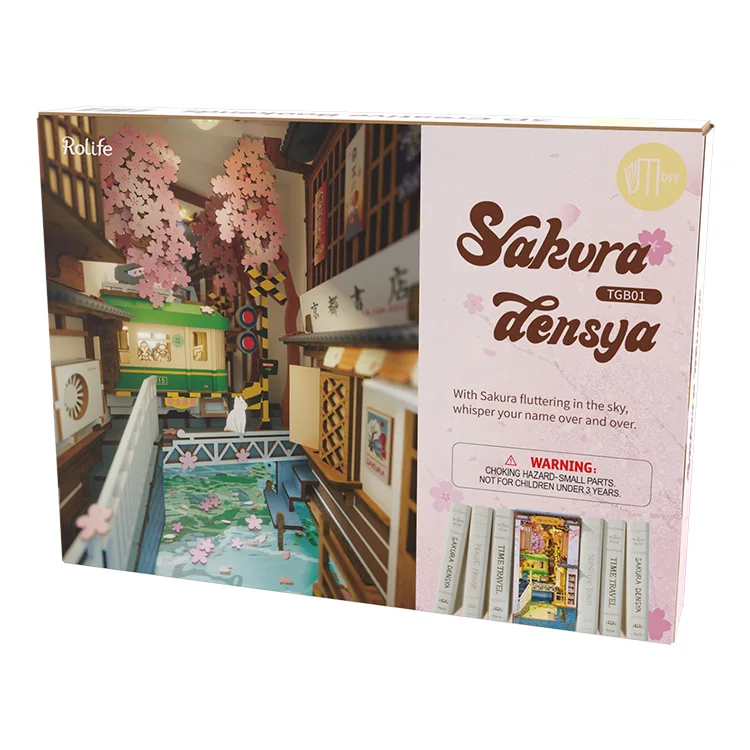 Rolife Sakura Densya Book Nook DIY Miniature Puzzle - (TGB01)