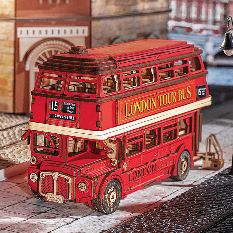 Rolife London Tour Bus DIY 3D Wooden Puzzle - (TGM02)
