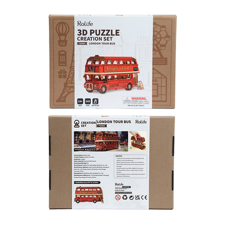 Rolife London Tour Bus DIY 3D Wooden Puzzle - (TGM02)