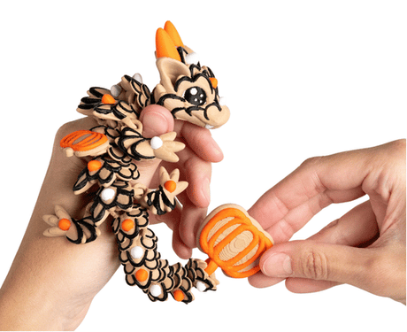 Turtle Creations: Halloween Pumpkin Cookie Dragon In An Orange Pumpkin Egg - Regular