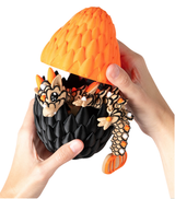 Turtle Creations: Halloween Pumpkin Cookie Dragon In An Orange Pumpkin Egg - Regular