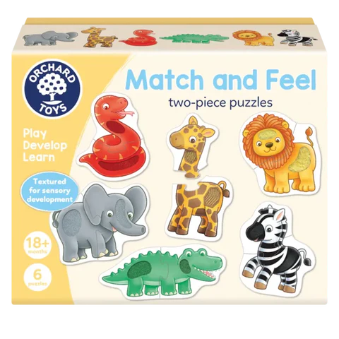 Orchard Toys: Match & Feel 2 Piece Puzzles