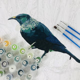 Kiwi Paint By Numbers - Tui in Flax Bush