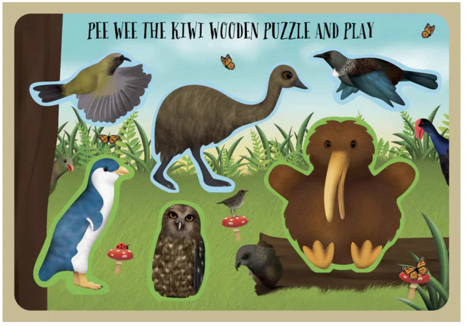 Pee Wee the Kiwi Wooden Puzzle and Play