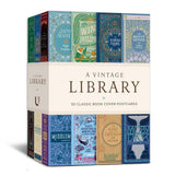 A Vintage Library: 50 Classic Book Cover Postcards