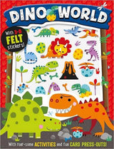 Felt Stickers Dino World Activity Book